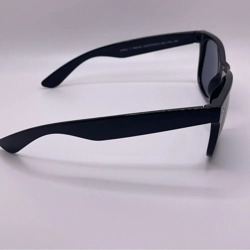 Black Polarized Sunglasses Wayfarer Silhouette Mens Womens